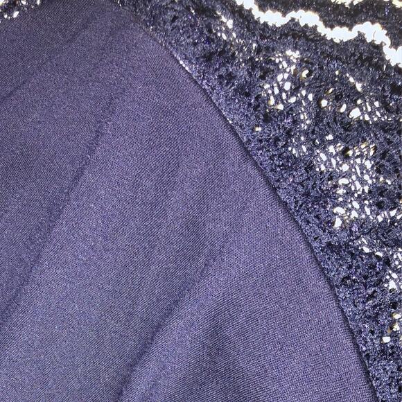 Ali Ro Navy & White Stripe Crochet Drop Waist Mini Tank Dress 12 New - Picture 6 of 8